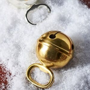 New Anthropologie Jingle Bell Bottle Opener ~ Brass